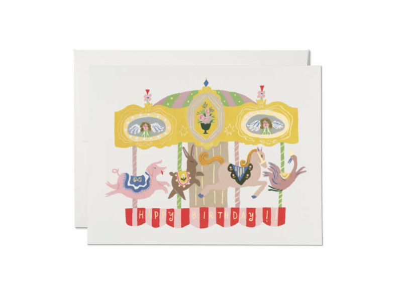 Red Cap Cards Merry-Go-Round Card