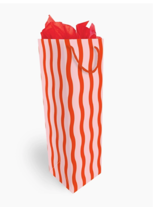 Fussy Stripe Wine Bag