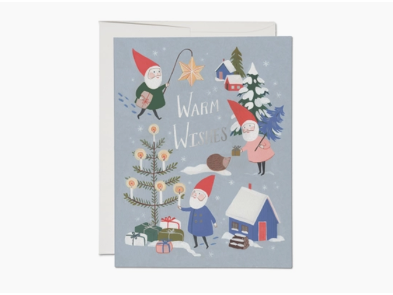 Red Cap Cards Holiday Gnomes Card