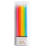Party Partners Neon Rainbow Gradient 12 Candle Set