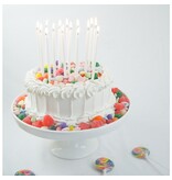 Party Partners Tall White Glitter 16 Candle Set