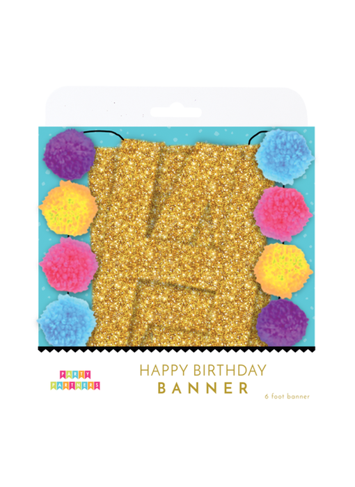 Pom-Pom Happy Birthday Banner