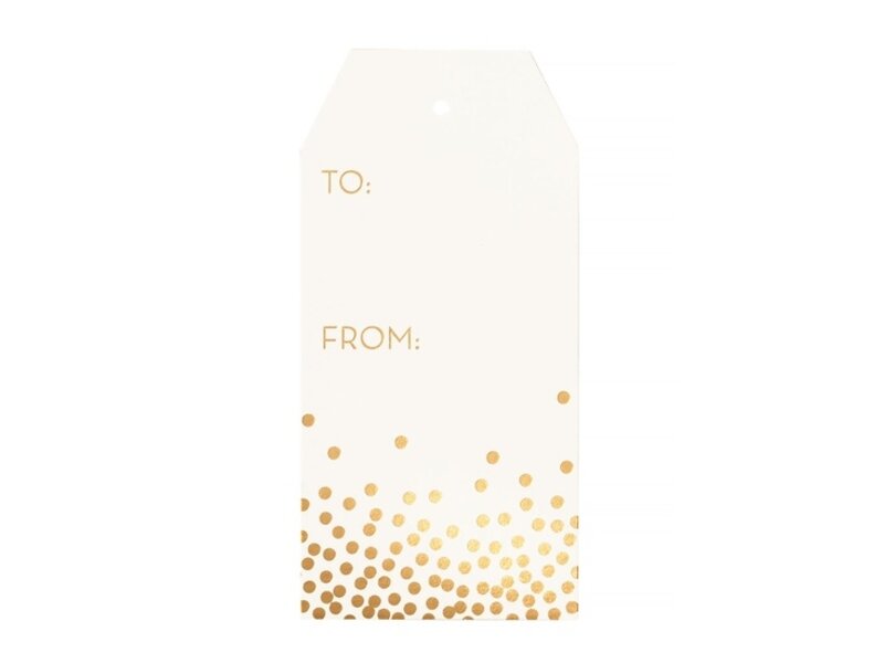 Paper Source Gold Confetti Gift Tag
