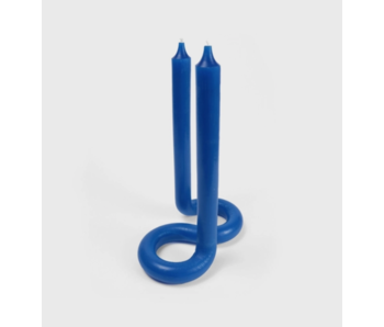 Royal Blue Twist Taper Candle