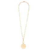 ZENZII Jewelry Double-Strand Gold Link Coin Necklace
