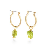 Amano Studio Raw Rough Cut Gemstone Hoops Peridot