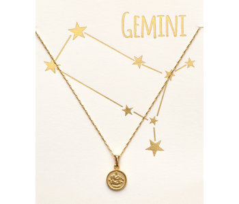Tiny Zodiac Medallion Gemini