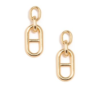 Mariner Link Chain Drop Earring Gold