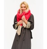 Lou & Co Oblong Scarf with Tassels Red