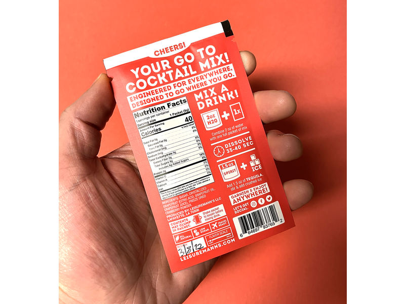 Leisuremann's Cocktail Mixes Single Serve - Paloma