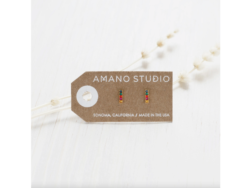 Amano Studio Jewel Tone Bar Studs
