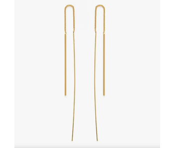 Needle and Thread Earrings - Gold