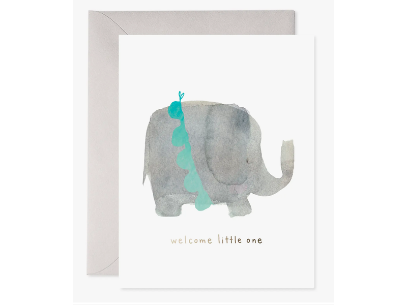 Efrances Welcome Little One Elephant Card