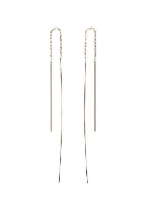 Needle and Thread Earrings - Silver