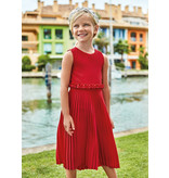 Mayoral Pleated Romper Red