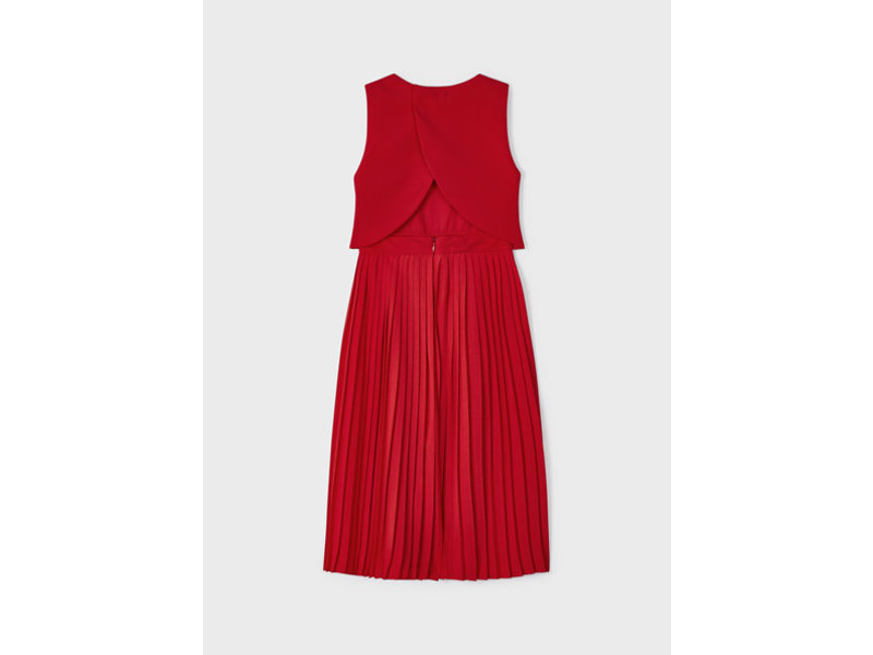 Mayoral Pleated Romper Red