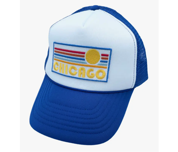 Chicago Toddler Trucker Hat - Royal Blue/White (ages 2-12)