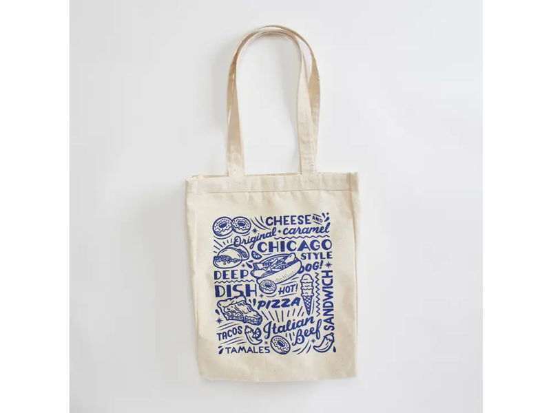 Orchard Street Apparel Chicago Sign Natural Tote Bag