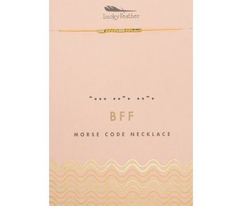 Morse Code Necklace - Gold - BFF