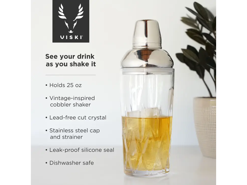 Viski Admiral Glass Shaker