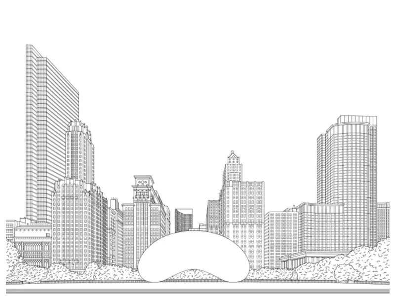 Color Our Town Color Chicago coloring book