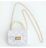 Sparkle Sister by Couture Pearl Handle Jelly Purse white