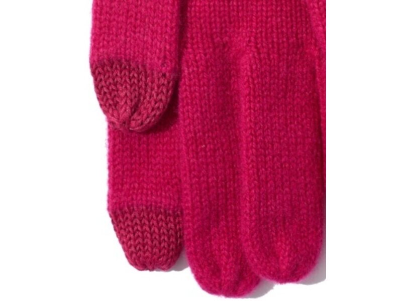 Echo Design New York Wool/Cashmere Gloves - Electric Pink
