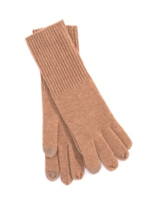 Wool/Cashmere Gloves - Camel Heather