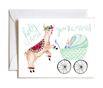 Holy Llama You're a Mama! Greeting Card