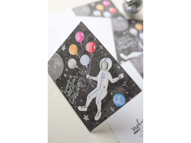 Stephanie Tara Stationery have a stellar birthday outer space card