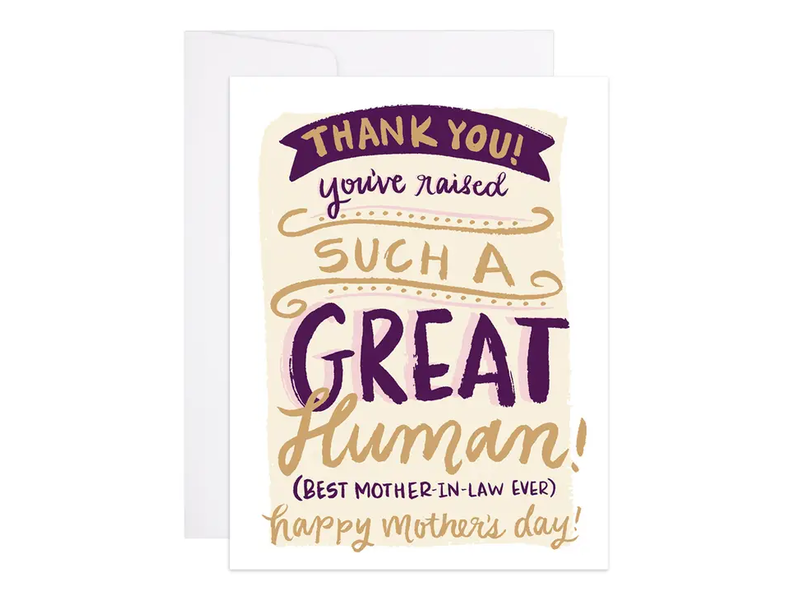 9th Letter Press Thank You Mother-in-Law