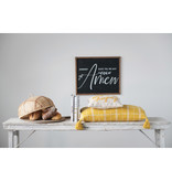Creative Co-OP Embroidered Cotton Lumbar Pillow "Today is a Gift", 14"x9"