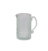 Creative Co-OP 42 oz. Hand-Blown Glass Hobnail Pitcher