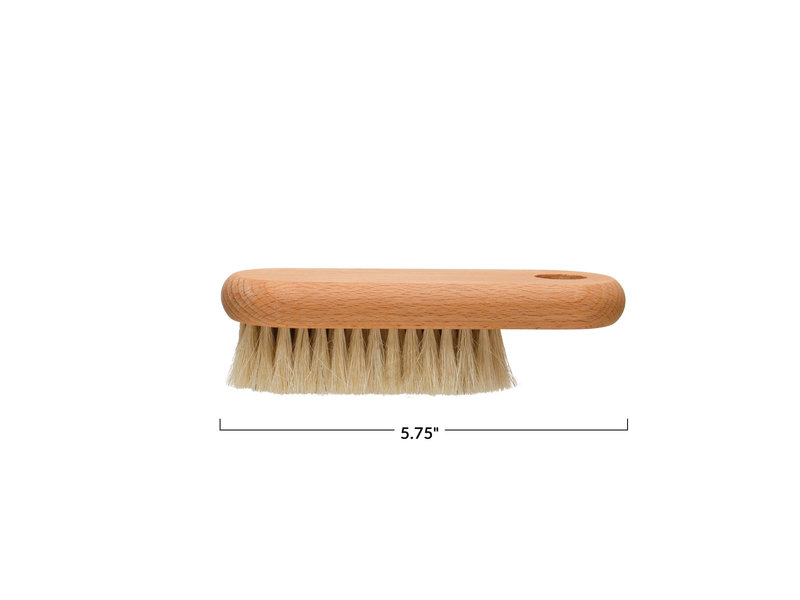 Creative Co-OP Beech Wood & Horse Hair Brush, Natural