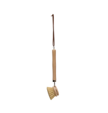 Creative Co-OP Beech Wood Dish Brush with Leather Strap