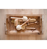 Creative Co-OP Beech Wood Dish Brush with Leather Strap