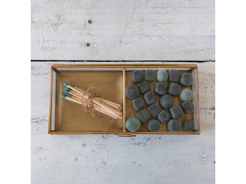 Creative Co-OP Brass and Glass Display Box