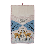 Creative Co-OP Tea Towel, Printed w/ Deer (cotton slub)