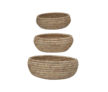 Grass and Date Leaf Baskets, Large