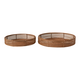 Hand-Woven Rattan Trays, Large