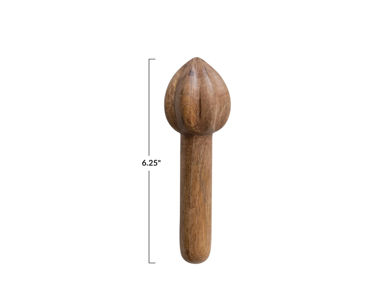 Creative Co-OP Mango Wood Citrus Reamer, Natural