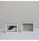 Creative Co-OP Marble & Mango Wood Shadow Box Photo Frame, 4" x 6"