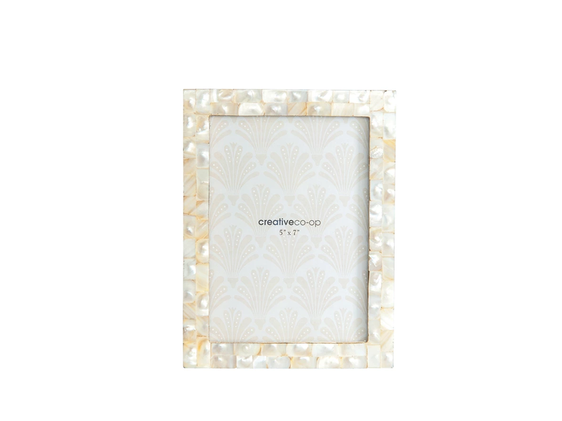 Creative Co-OP Mother of Pearl 5x7 Photo Frame