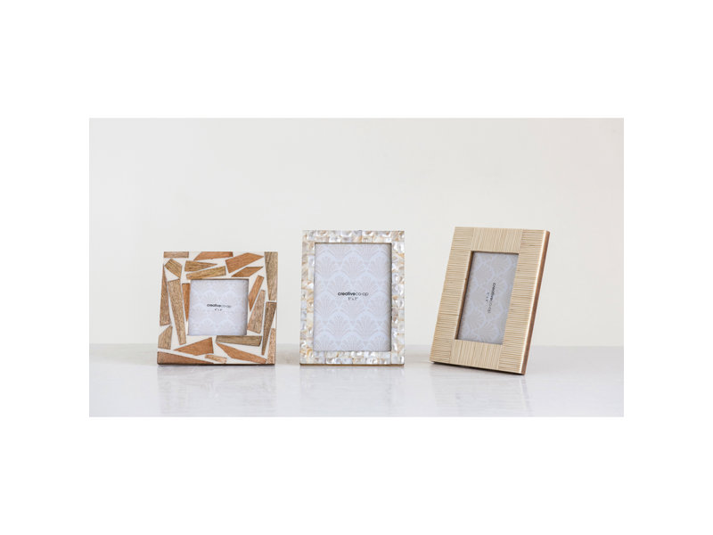 Creative Co-OP Mother of Pearl 5x7 Photo Frame