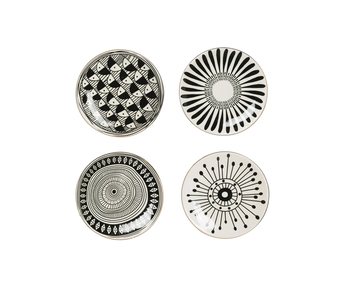 Stoneware Plate, Black & White (4 styles)