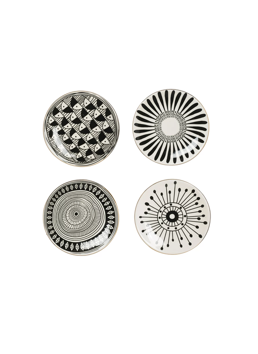Stoneware Plate, Black & White (4 styles)