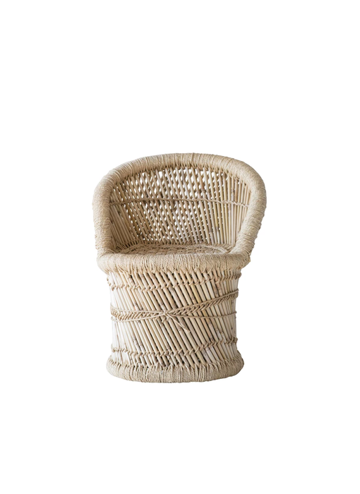 Woven Bamboo and Rope Chair