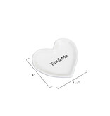 Creative Co-OP You and Me Ceramic Heart Dish