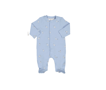 Blue Onesie with Giraffe 2-4 (Style 1 Light Blue)