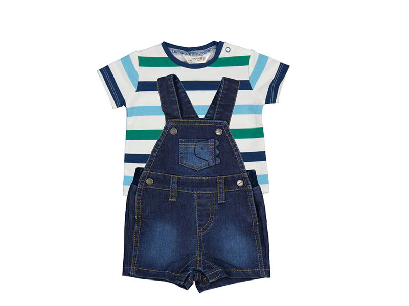 Mayoral Denim dungaree set